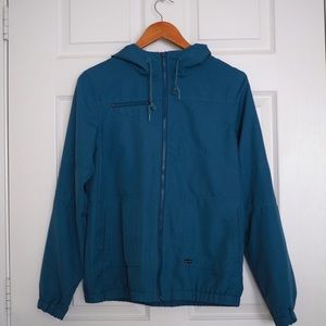 Volcom Teal Windbreaker Rain Jacket